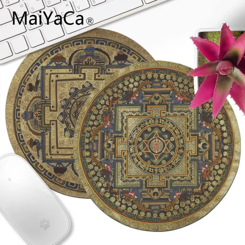 MaiYaCa индийская Мандала с символом Ом в центре ноутбук компьютер геймер Коврик для мыши для украшения рабочего стола резиновый коврик для мышки с аниме