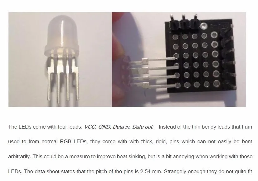 100 шт./лот) WS2812D F8mm RGB WS2811 светодиоды; RGB Полноцветный чип; с WS2811 IC встроенный