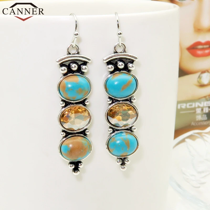 Женские винтажные длинные серьги CANNER богемные Висячие/висячие с геометрическим