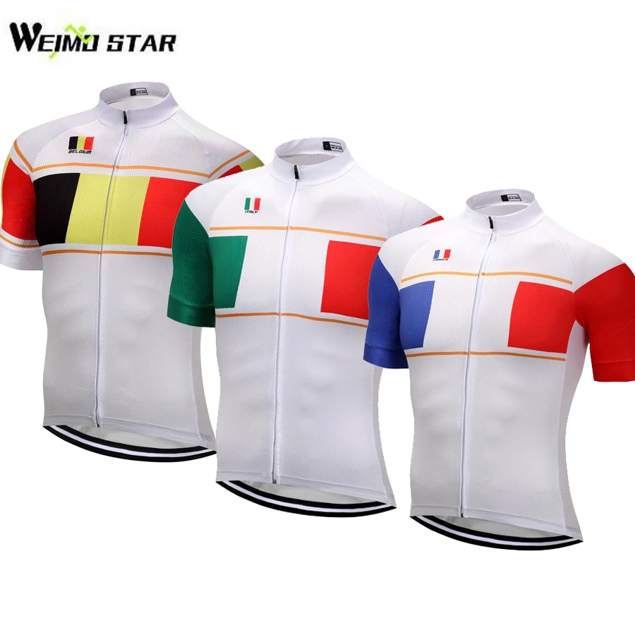 Weimostar Мужская футболка для езды на велосипеде из Бельгии Франции Италии лето Ropa