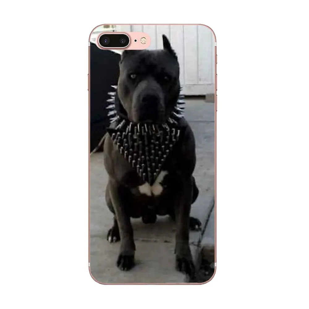 Soft Silicone TPU Transparent Cell Phone Case Cover For Apple iPhone 4 4S 5 5C 5S SE 6 6S 7 8 Plus X XS Max XR Pitbull Dog Puppy | Мобильные