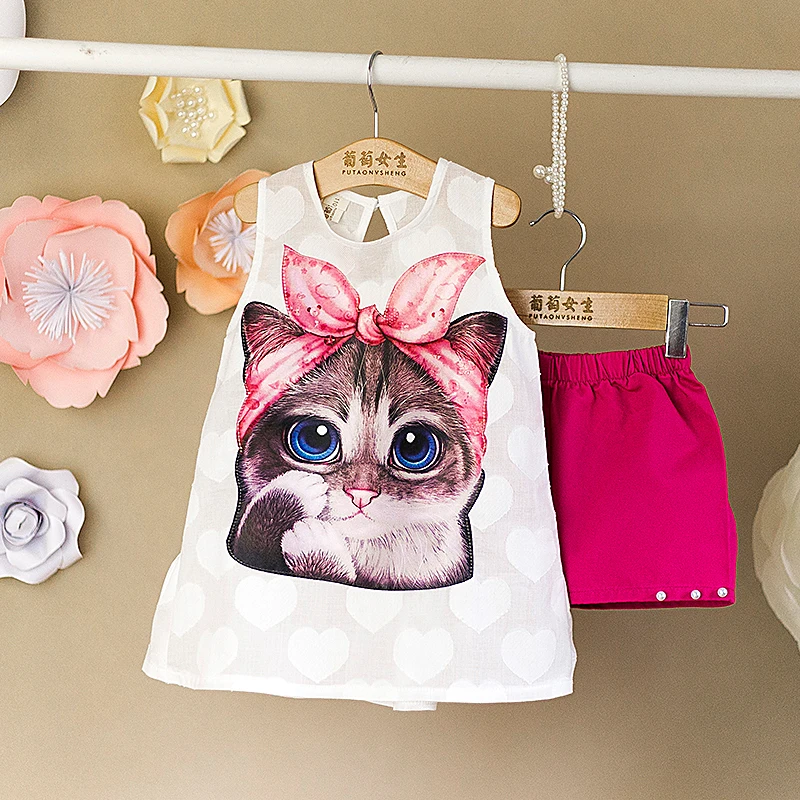 Plus Size Family Matching T Shirts+pants Mommy and Me Mother Daughter Clothes Sets Suit Look Pajamas Cat Print Clothing | Мать и ребенок