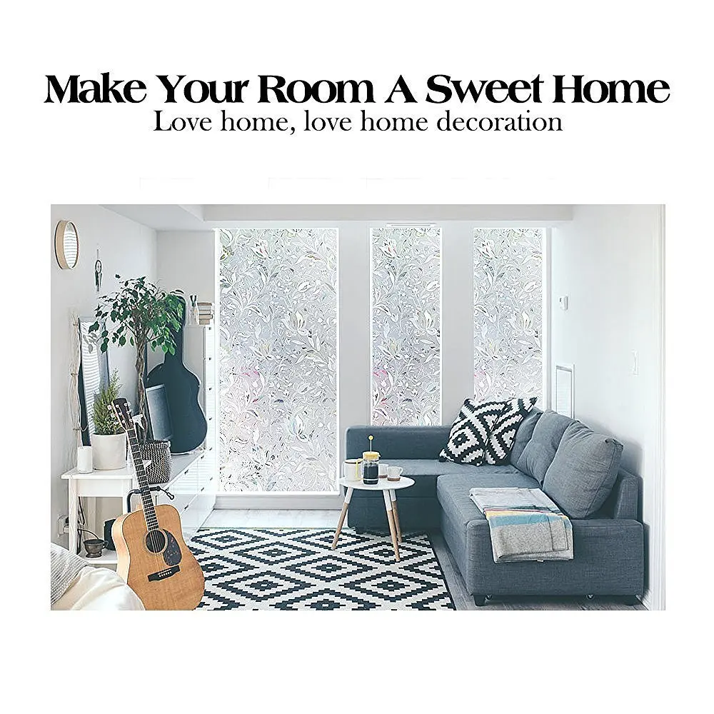 Тюльпан статичные наклейки для матового стекла стеклянная оконная пленка