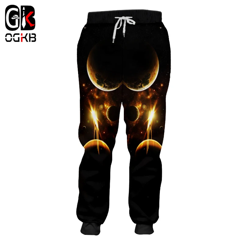 Повседневные Спортивные штаны OGKB для мужчин и женщин тренировочные с 3d принтом