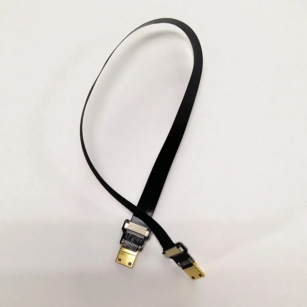 40 см/50 см/60 см Ультратонкий Мягкий кабель HDMI плоский ленточный FPV Тип C мини штекер