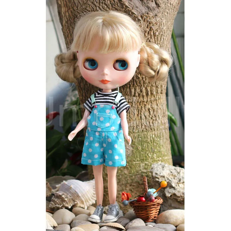 Новинка 1/6 Одежда для куклы комбинезон в горошек Blyth Licca Pullip кукла middle одежда