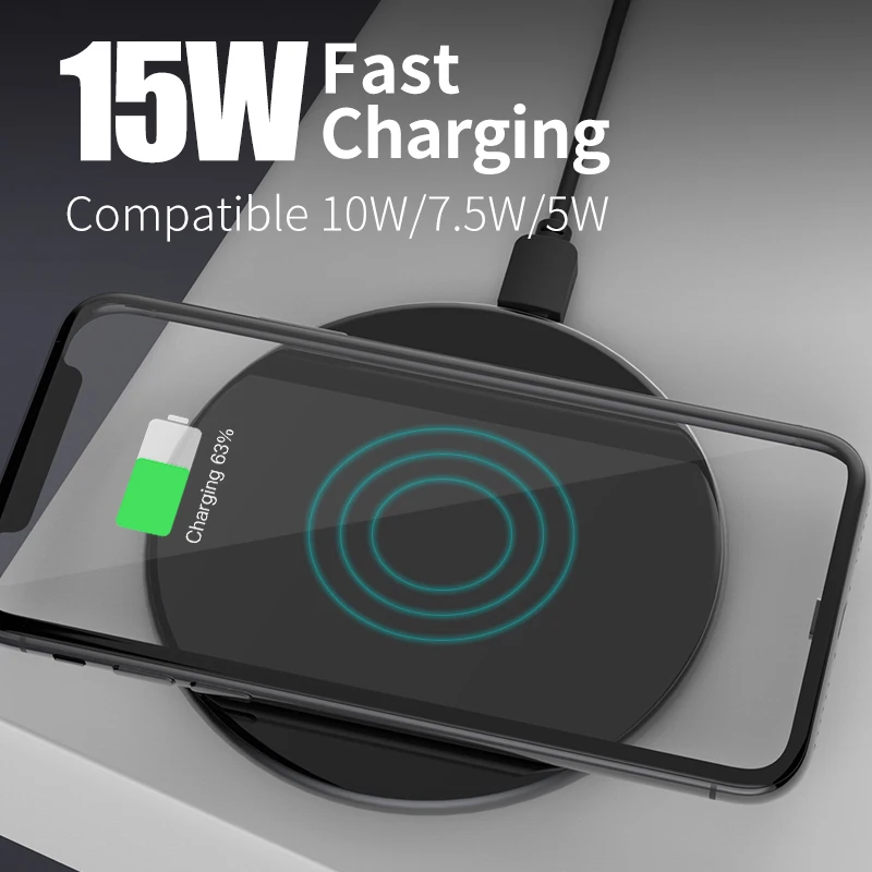 15 Вт QC 3,0 беспроводное быстрое зарядное устройство usb c SIKAI QI Быстрая зарядка для iphone x samsung s9 xiaomi Android