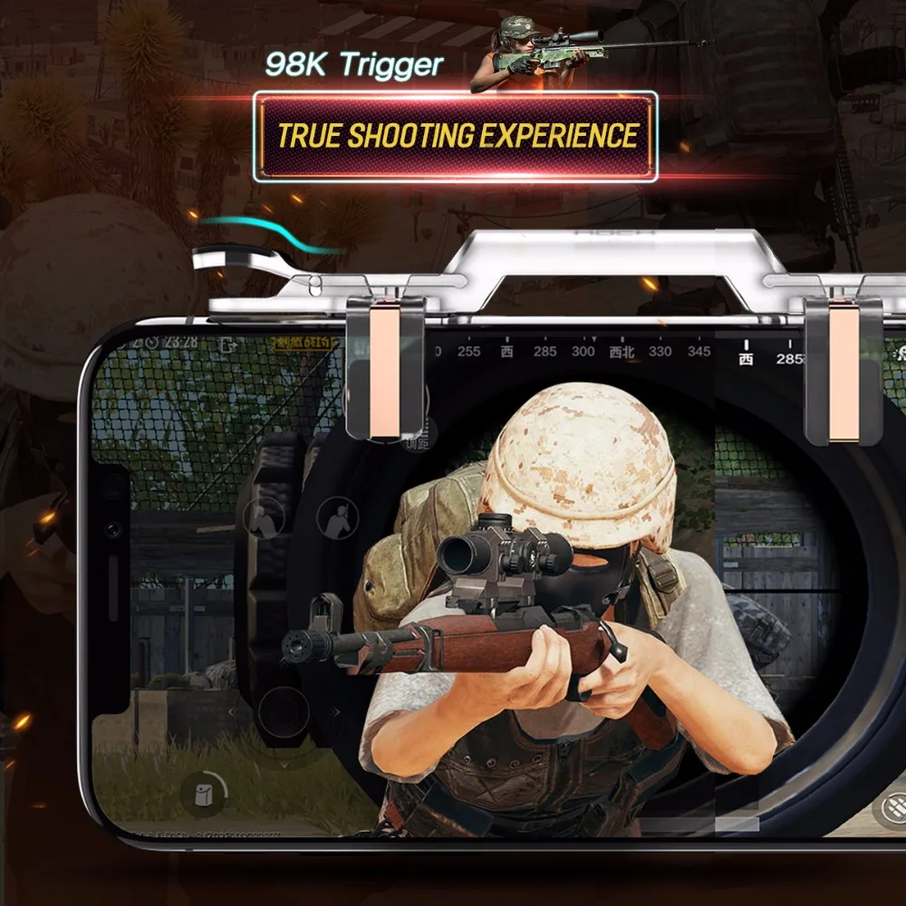 Игровой триггер для мобильного телефона ROCK для PUBG, джойстик, кнопка огня, Aim L1 R1, ключ L1R1, контроллер шутера для мобильных телефонов, игры на Android
