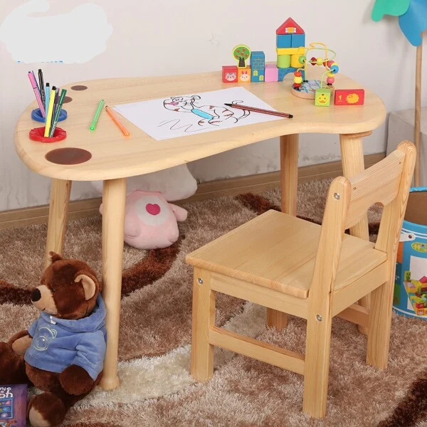 Фото Детские столы детская мебель из цельного дерева детский стол по щиколотку для
