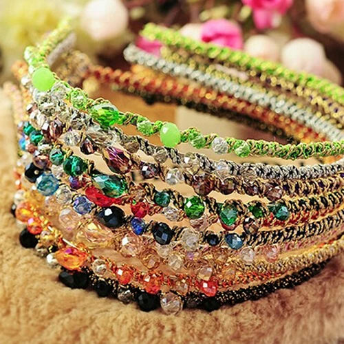 

TEROKK Shining Crystal Beads Headband Hairbands for Girls Headwear Hair Accessories for Women Girls