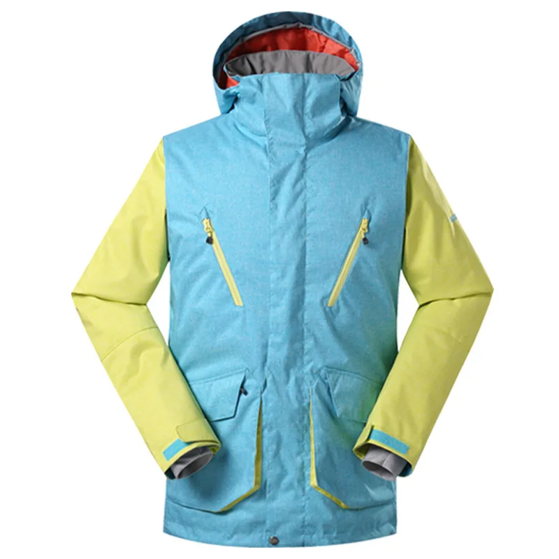 Gsousnow лыжный костюм куртка мужская подлинный открытый теплый дышащий один
