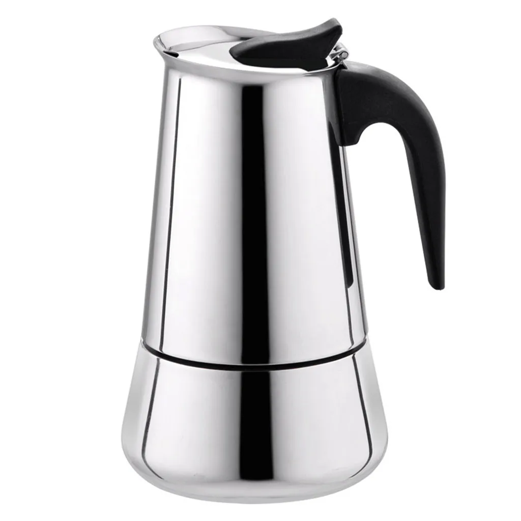 Creative Italian Coffee Maker Stainless Steel Percolator Tool Mocha Cafetiere Stove Top Pot 100/200/300/450ML #40 | Дом и сад
