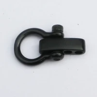 10pcslot black stainless steel bowu shape anchor adjustable shackle round pin outdoor survival rope paracord bracelet buckle