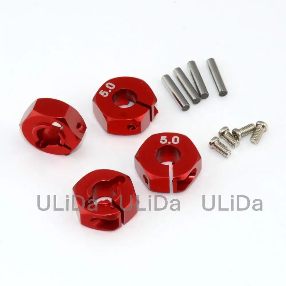 

RC HSP 1/10th Upgrade Parts Aluminum 5.0 Wheel Hex Drive With Pins & Screws Red Blue