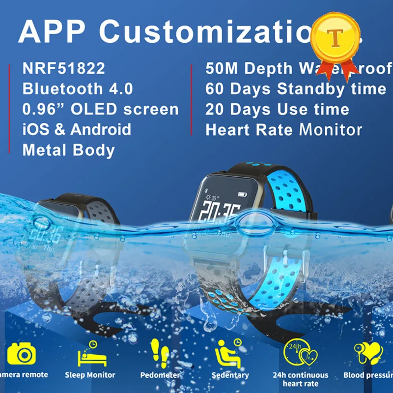 Новинка Лидер продаж умные часы с измерением кровяного давления умный Браслет