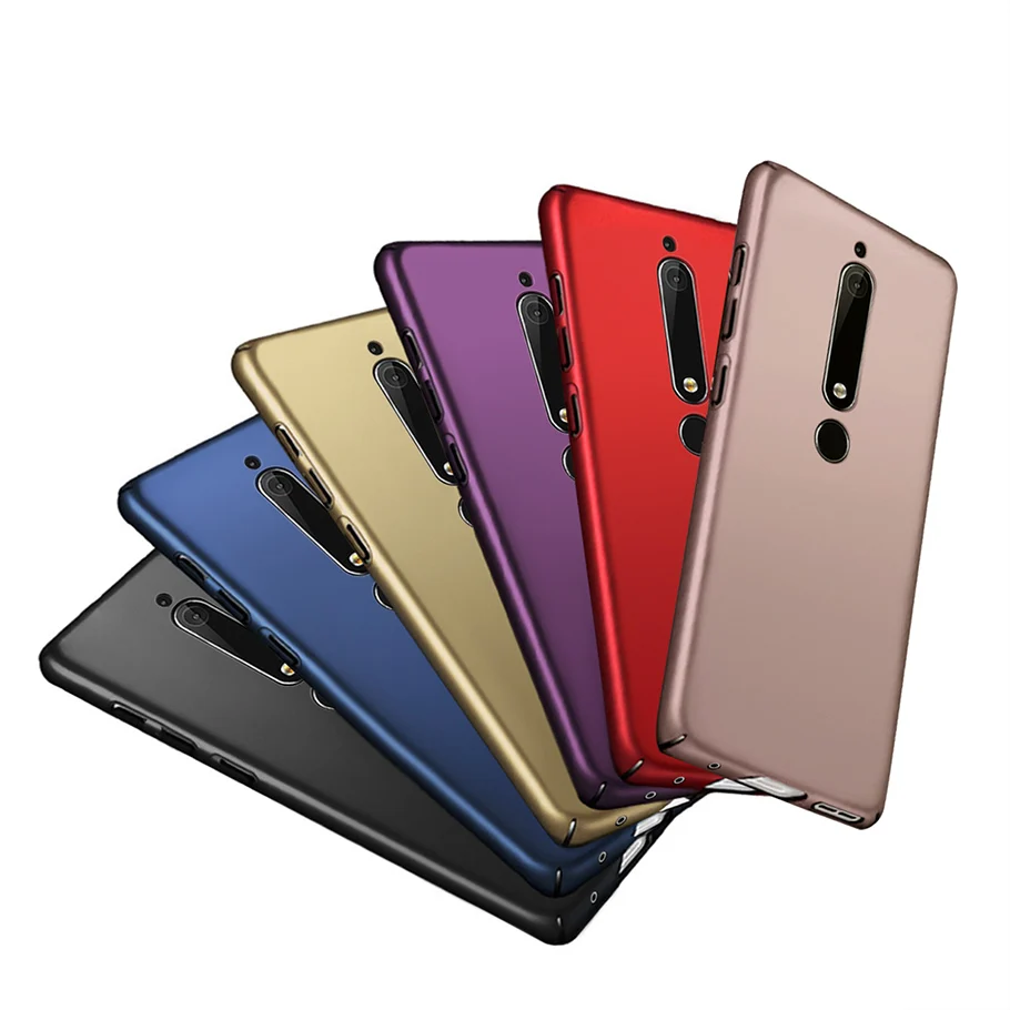 Чехол для телефона Nokia 6 1 2018 жесткий матовый чехол защиты задняя крышка бампер Coque