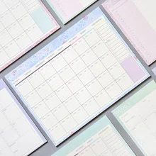 Прекрасный цветочный ежемесячный бумажный блокнот 20 листов 21*28,5 см, сделай сам, ежемесячный планировщик, стол, подарок, школьные офисные принадлежности