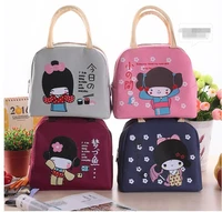 new cute girl lunch bag large package thicker thermal insulation bag lunch box waterproof oxford children food lunch picnic bag
