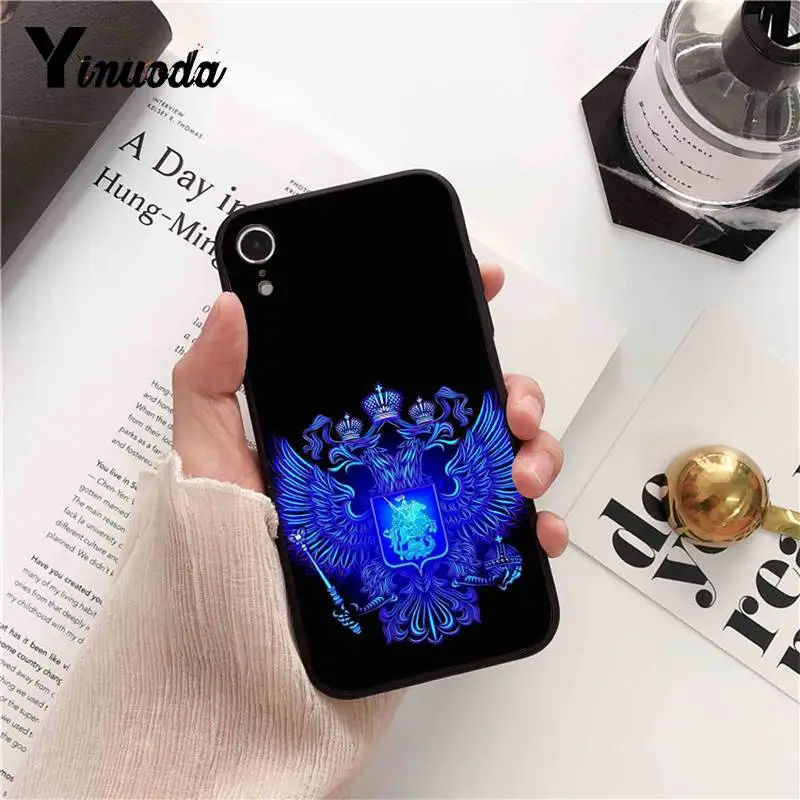 Yinuoda герб России флаг силиконовый чехол для телефона iPhone 8 7 6 6S 6Plus X XS MAX 5 5S SE XR 10