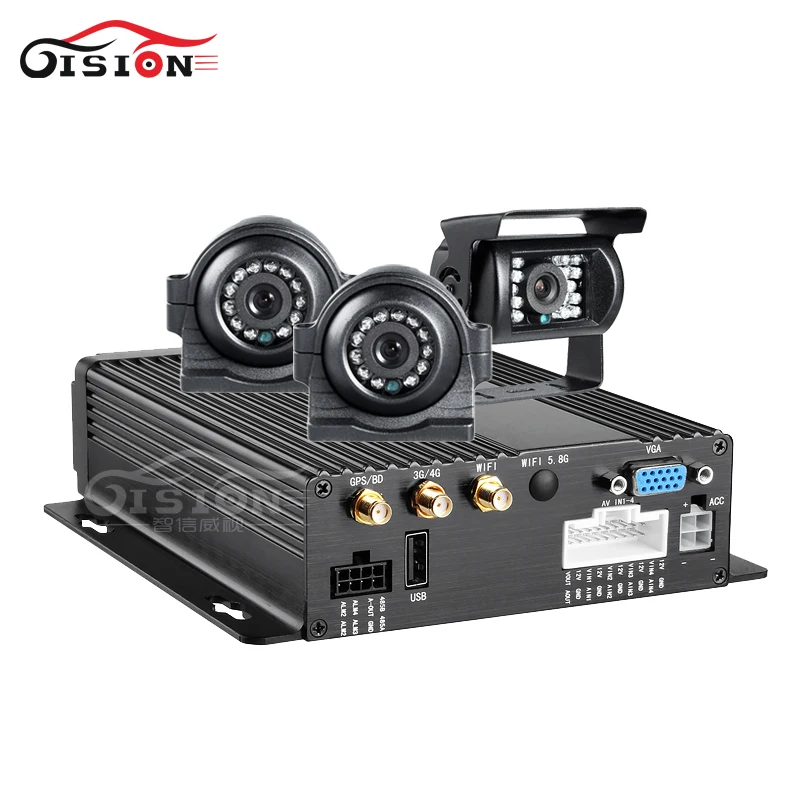 G-sensor Online 3G GPS Wifi 4CH SD автомобильный Мобильный Dvr видеорегистратор Комплект 3 шт