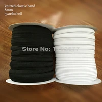 8mm to 50mm 5mtslot knitting elastic tapefor diy clothes handmade item garment accessories white black color