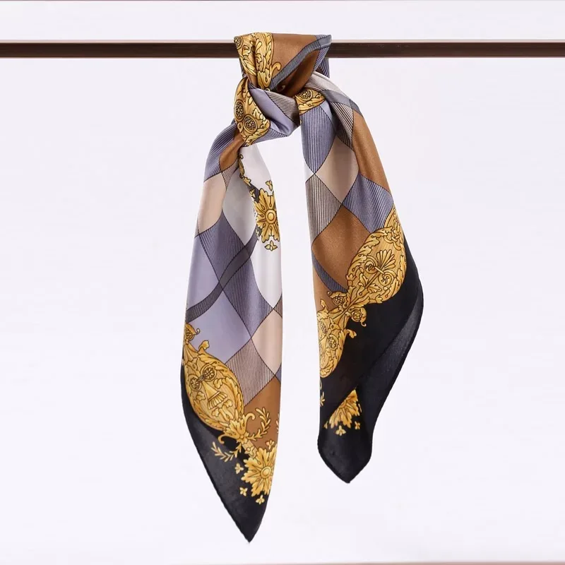 100% шелк 53*53 мини Размеры леди Neckscarf площади шеи шарф Элитный бренд чистого шелка