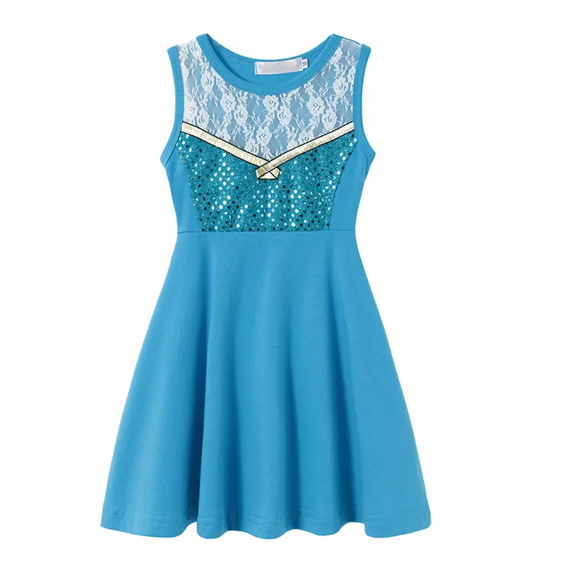 Elsa Dress Платье для маленьких девочек «Белль» Детское платье «Красавица и Чудовище», «Принцесса Эльза и Анна», «Белоснежка», «Микки», «Фея», для ролевых игр - Цвет: Elsa Dress