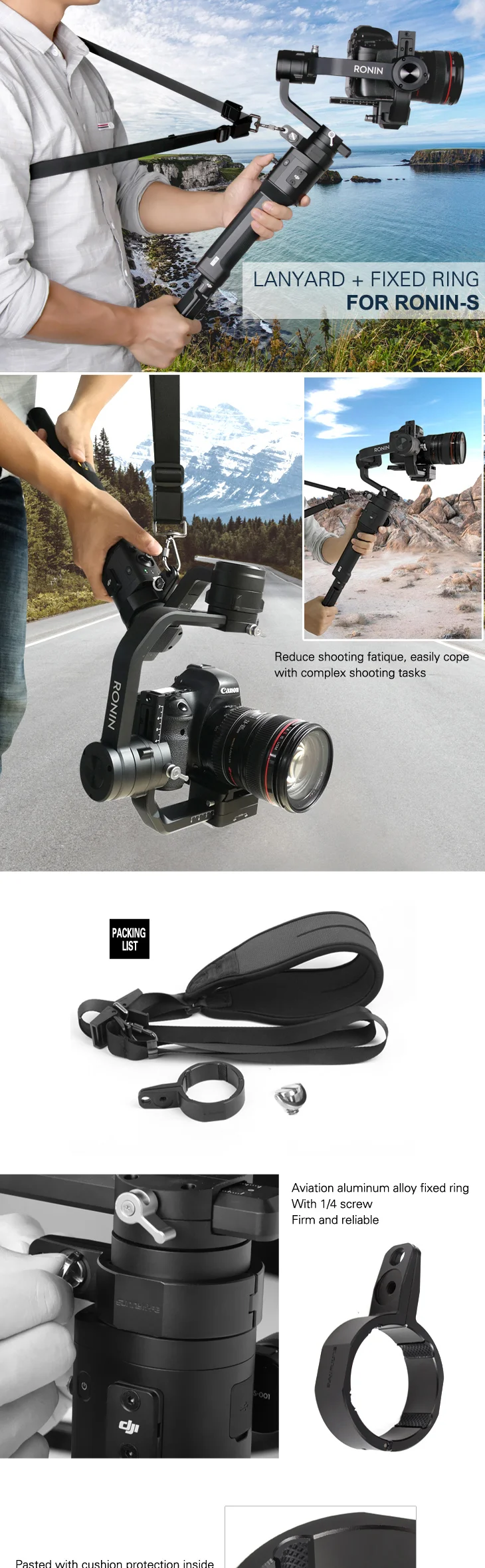 Фиксированный хомут для шеи ремешок с пряжкой ремешок для DJI RONIN-S стабилизаторы аксессуары