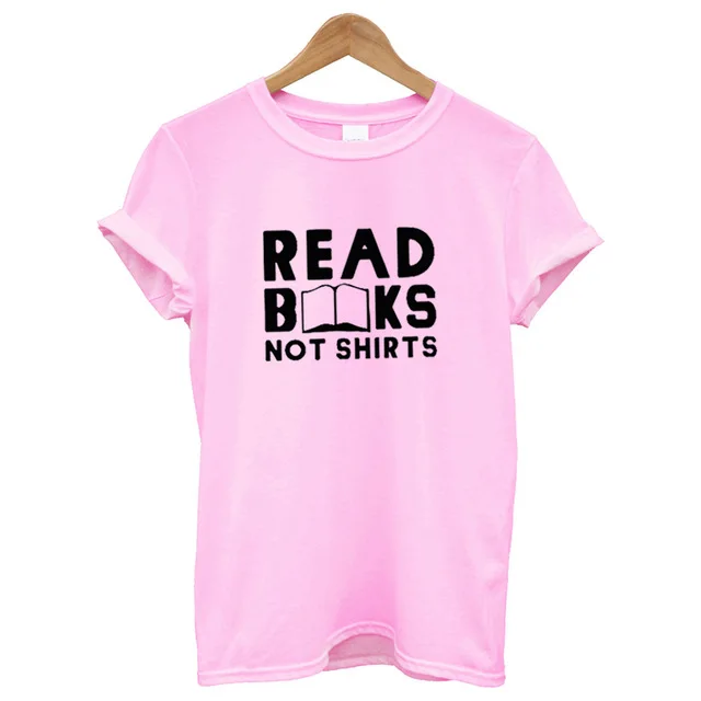 Чтение книг не рубашки забавные женские футболки короткий рукав o-образный вырез