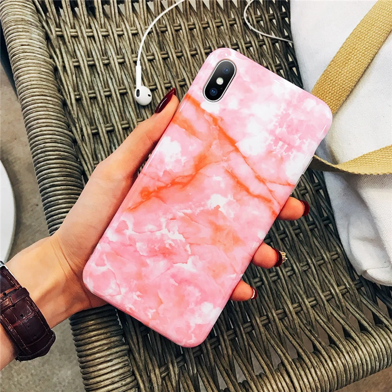 5496 Чехол для телефона Moskado для iPhone 6 6s 7 8 Plus Роскошный Глянцевый гранитный камень мраморная текстура чехол для iPhone 11 Pro X XS Max XR оболочка - Цвет: 5496