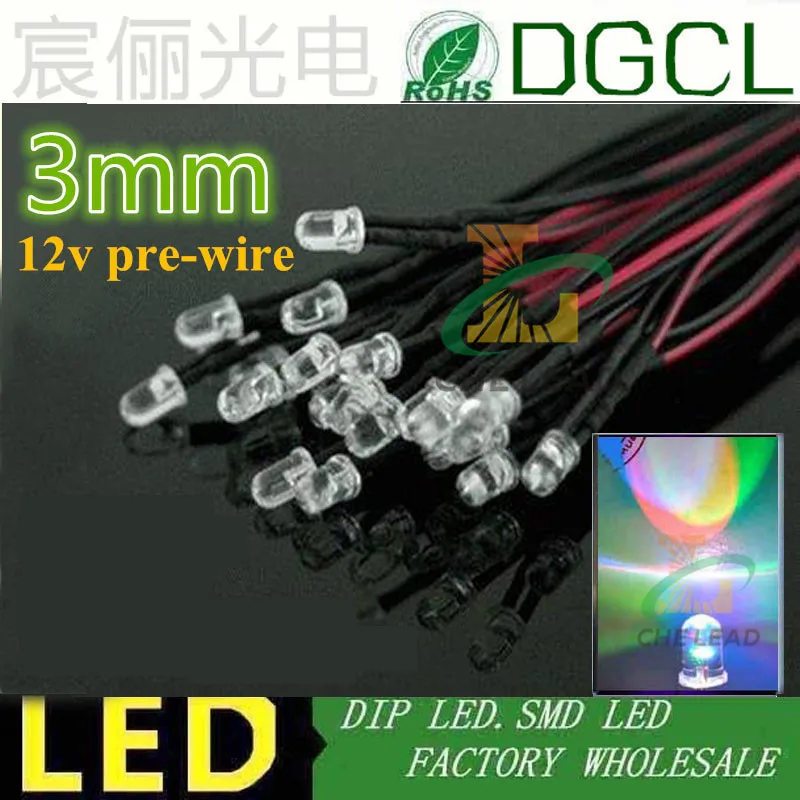 100x3 мм Предварительно смонтированные светодиоды RGB изменение цвета 20 см 12 В/24 В