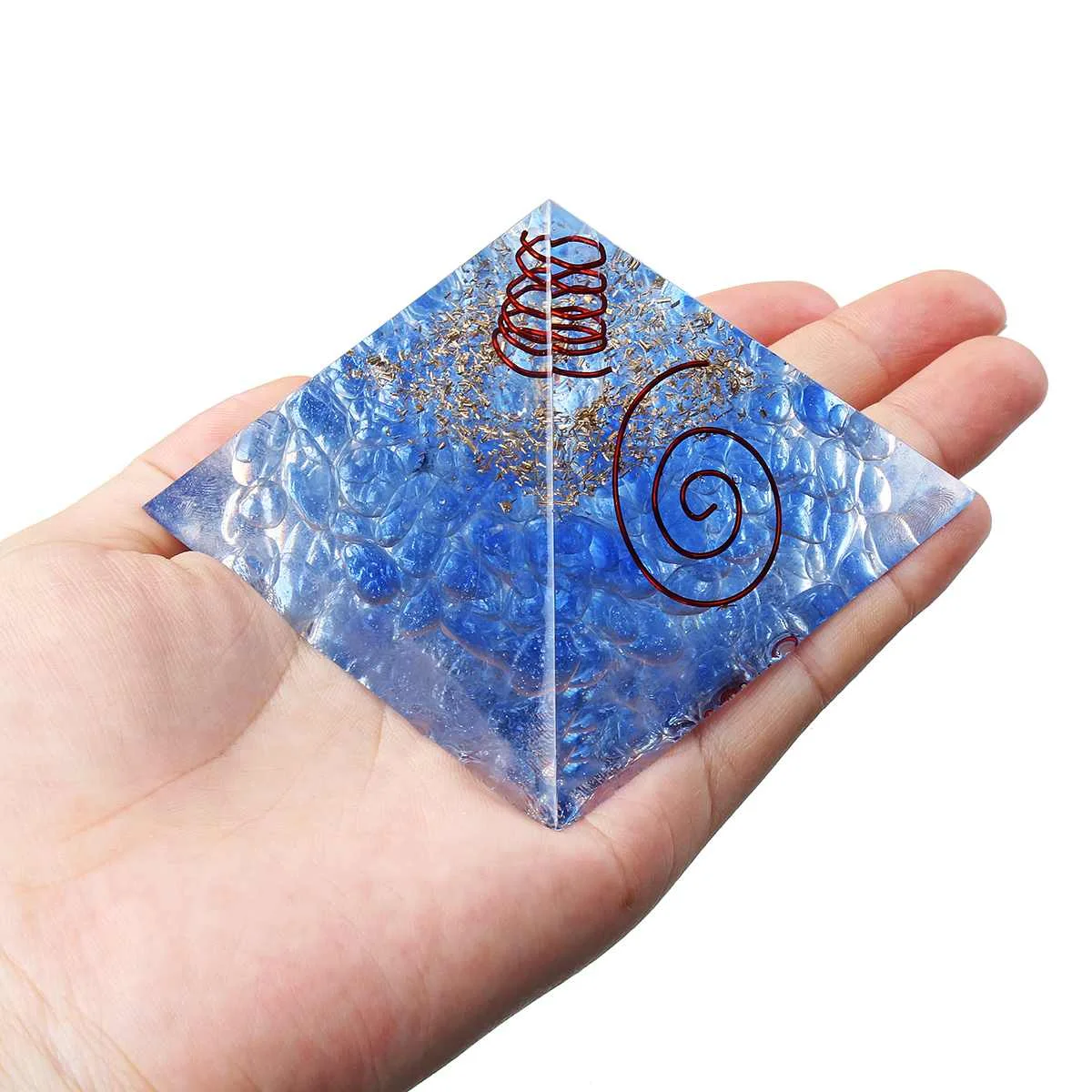 7 см зеленый кристаллическая Пирамида генератор энергии Orgone Пирамида Chakras камень, реики исцеления балансировки духовной терапии