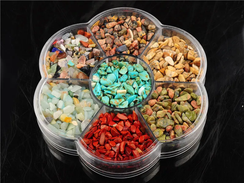 2017 Натуральный Кристалл Бисер Семь Чакра Камень Подарочной Коробке Природных