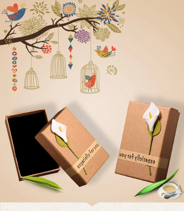 20 шт. Подарочная коробка из коричневой крафт бумаги 8 7*5 5*2 см|necklace box|necklace boxes