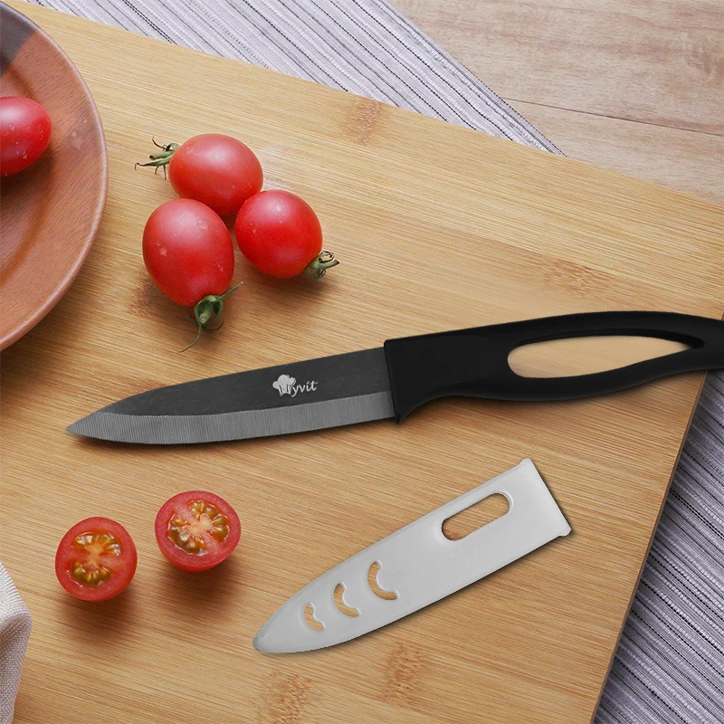 Myvit 6 дюймов Керамический нож черное лезвие Эргономичная ручка кухонный нож для очистки фруктов подарок нож японский сашими инструменты для приготовления пищи