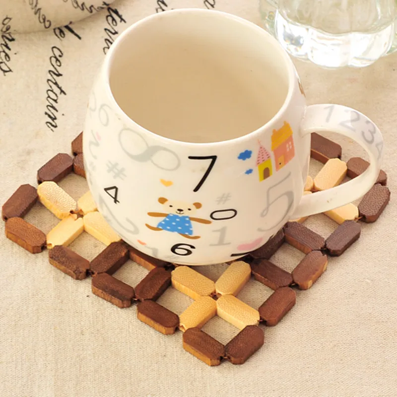 Стол коврики круглые бамбуковые салфетки изоляционные прокладки против горячей