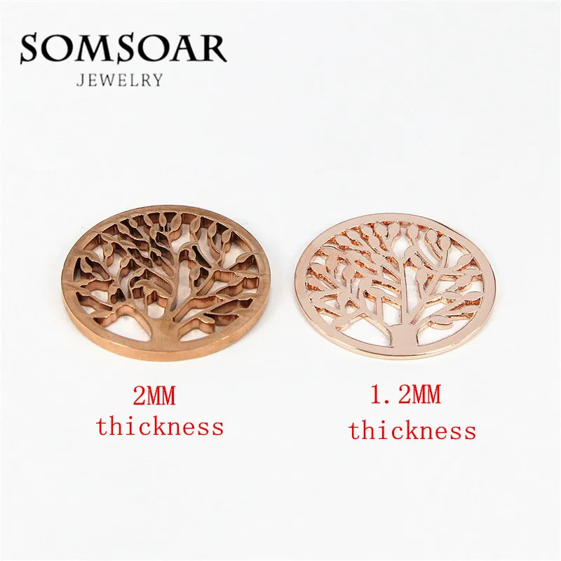 Somsoar Jewelry 33 мм сменный диск из дерева жизни монеты подходят для Munthouder подвеска