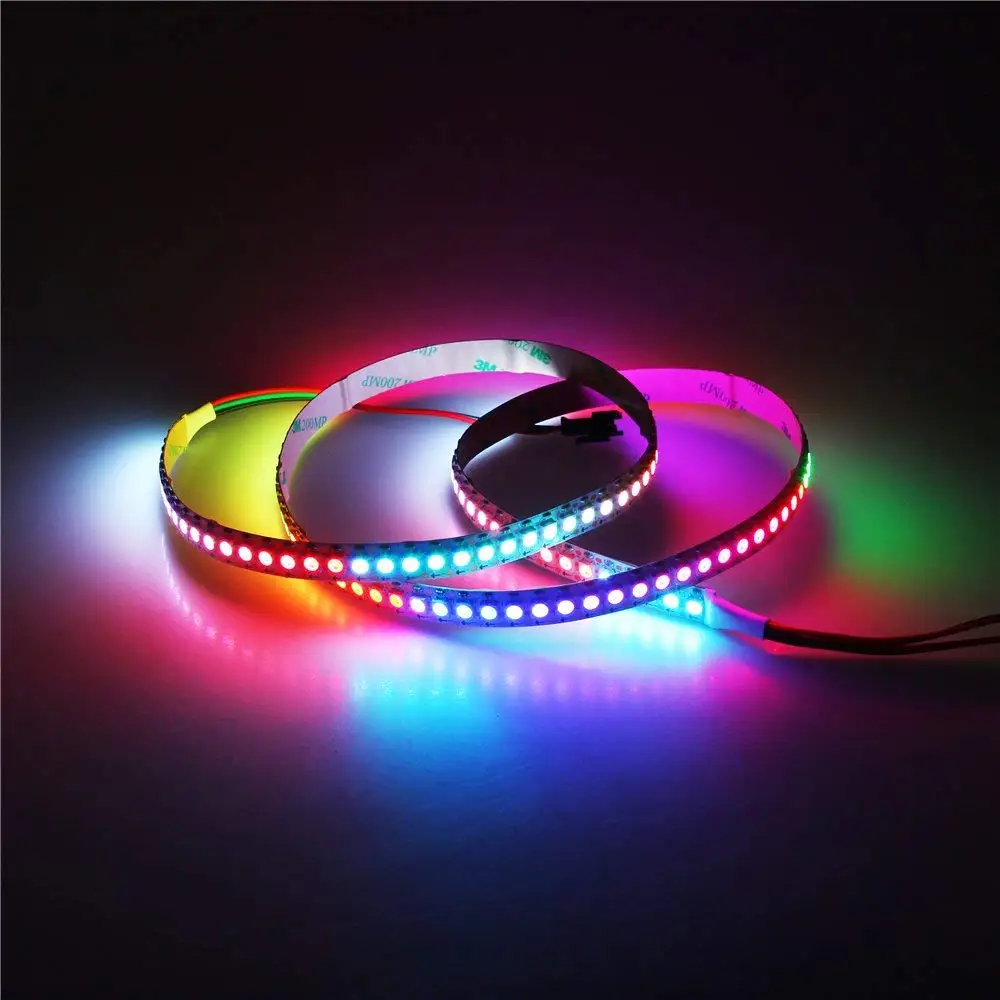 WS2812B Светодиодная лента 5050 RGB 5 в 30/60/144led пикселей ws2812 IC адресуемых цветов