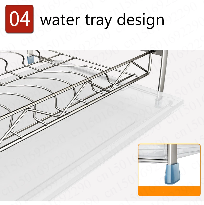 New Wall-mounted/ Desktop Multi-use 2/3 Layers Dish Rack Drain Stainless Steel Dish Drying Rack Kitchen Organizer Anti-rust