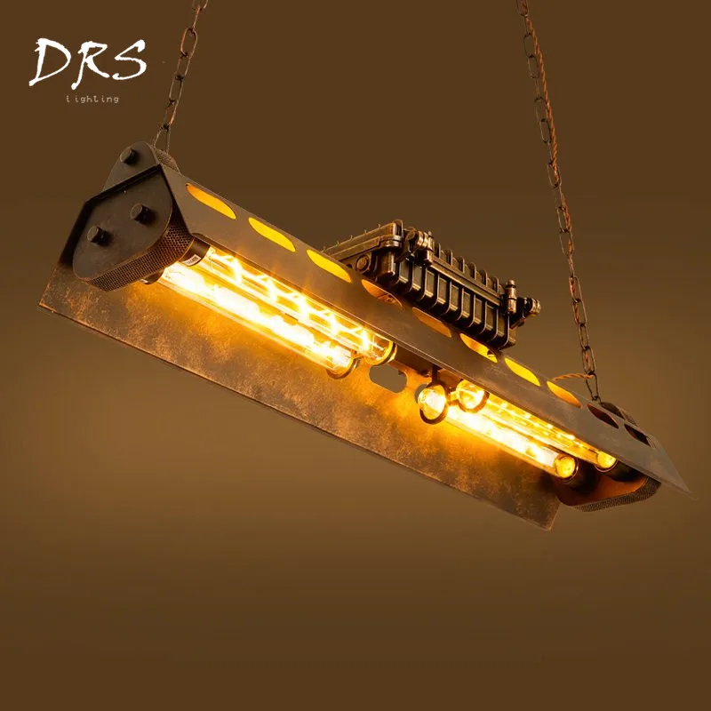 Лофт железный подвесной светильник 4 лампы для ночного клуба промышленный