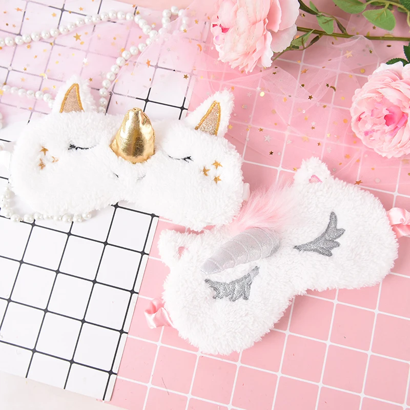 1 шт. симпатичная маска для сна в виде единорога девочек детей подростков