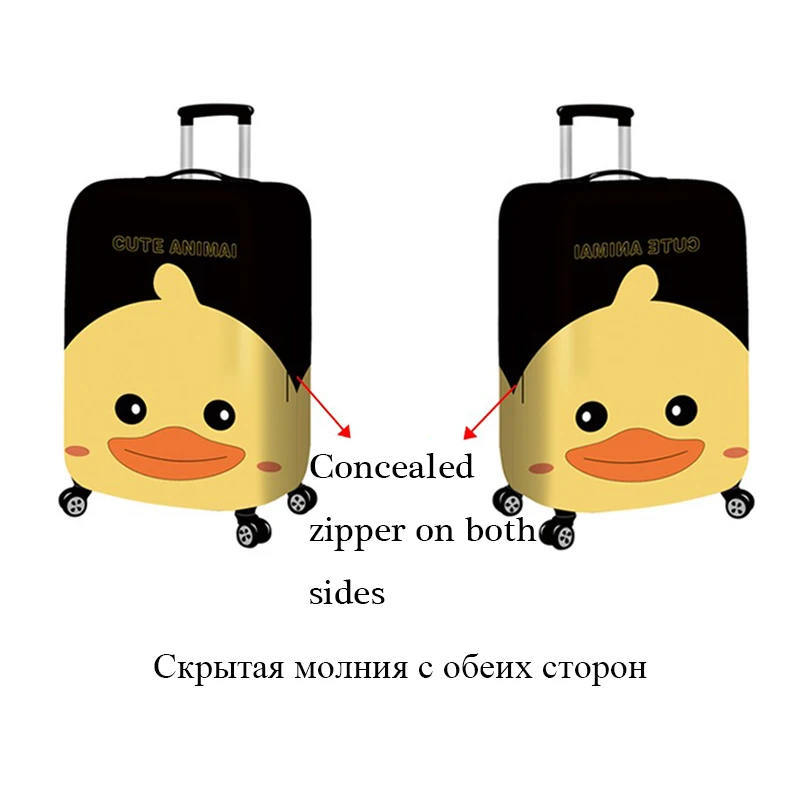 HMUNII модная маленькая Желтая утка дорожный багажный чехол для 18-32 дюймов чемодан защита Пылезащитный колпак аксессуары для путешествий