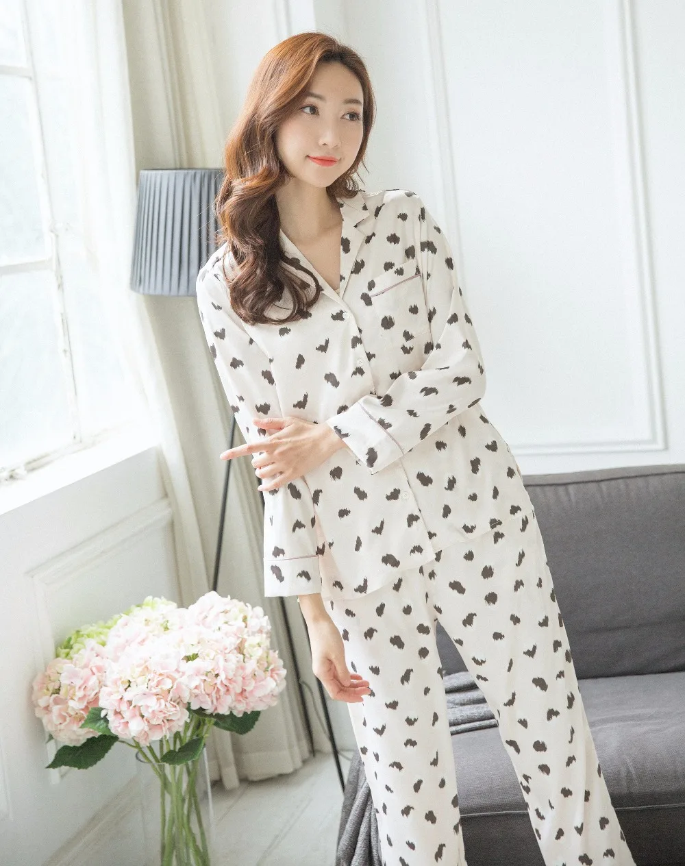 2017 Весна Девушка и женские Сексуальные Пижамы с леопардовым принтом | Женская