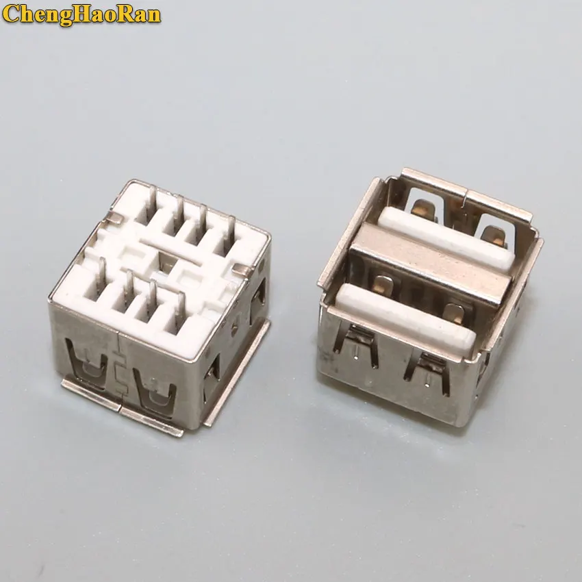 ChengHaoRan 2 0 USB разъем для разъема двойной короткий корпус тип A Женский 180 Степень