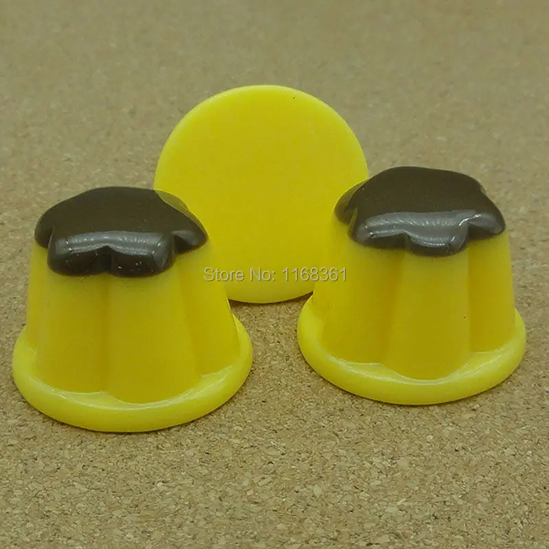 

1pcs/lot resin light yellow pudding 24mm Cabochons Jewelry Fit Mobile Phone Hairpin Headwear DIY Accessories B201-3