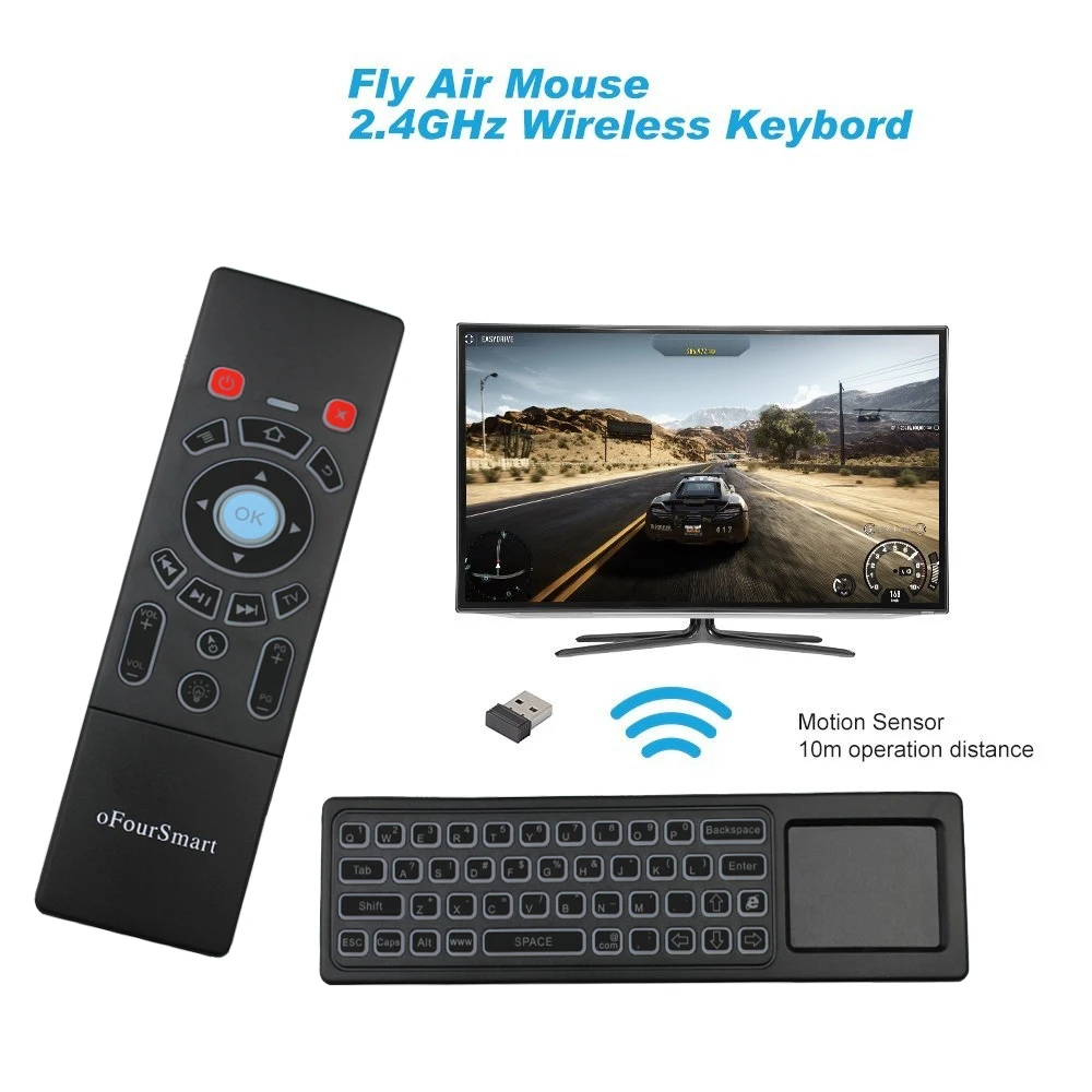T6 2,4G Air mouse беспроводная клавиатура 3-Gyro+ 3-Gsensor ИК обучающий пульт дистанционного управления USB приемник для Smart tv Android tv BOX