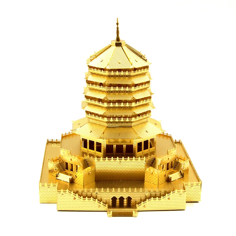3D металлическая головоломка, многоцветная башня Leifeng, строительная модель, сделай сам, 3D лазерная резка, головоломка, модель, нано-головоломка, игрушки для взрослых, подарок