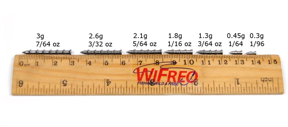 [20 шт] Wifreo вольфрамовый штифт для ногтей, грузило, Мягкая приманка, вес вставки s 0,3 г/0,45 г/0,9 г/1,3 г/1,8 г/2,1 Г/2,6 г/3 г