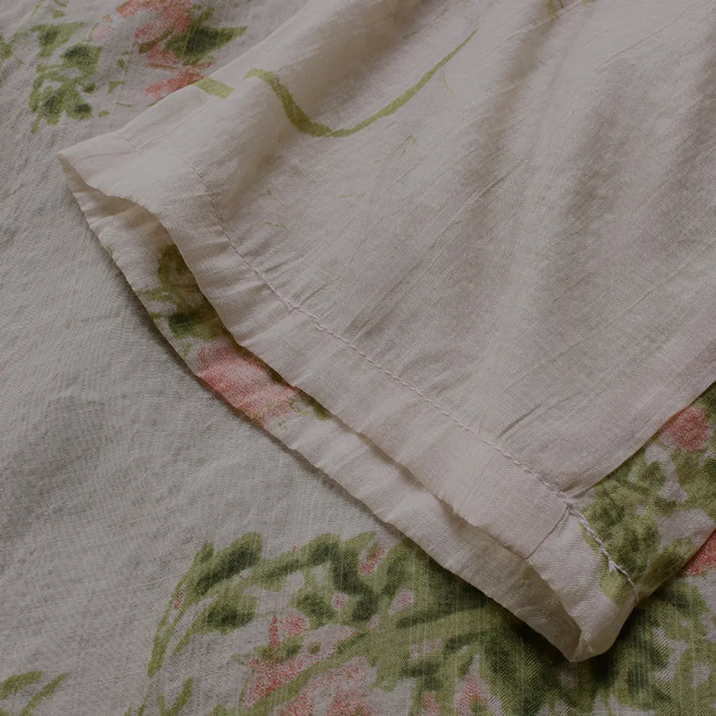 MISSOMO Женщины Boho платье Vintage печати Лоскутное с коротким рукавом O образным вырезом