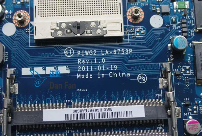 Для Lenovo G570 материнская плата для ноутбука PIWG2 LA 6753P 100% протестирована